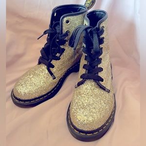Women’s Gold Glitter Dr Martens